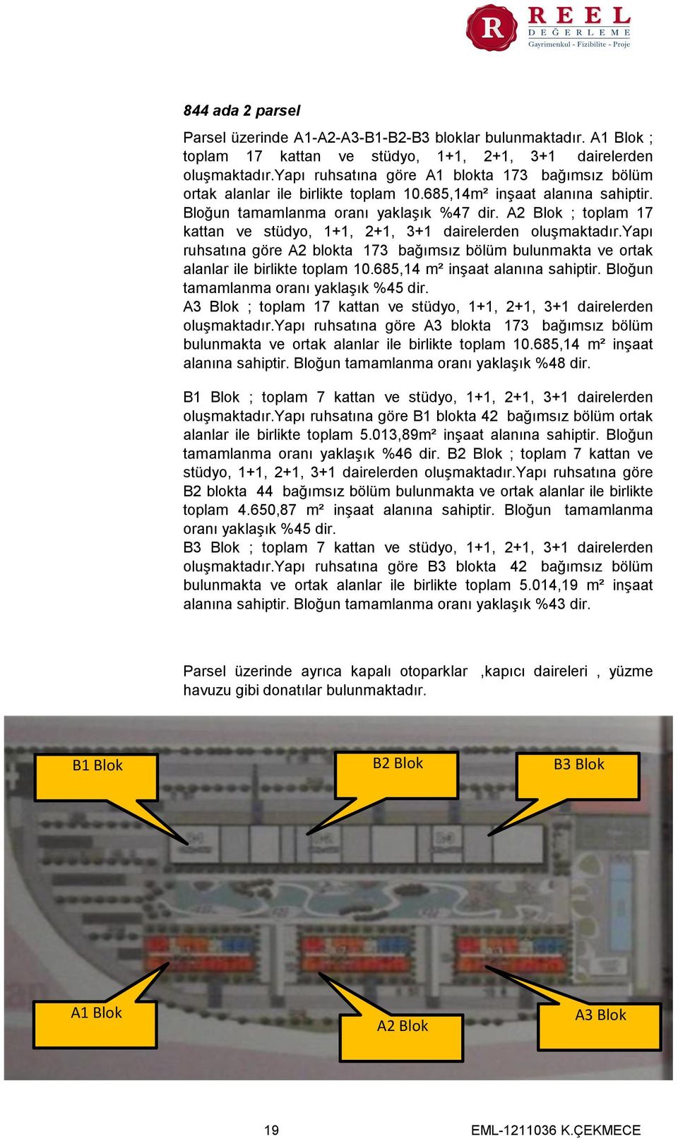 A2 Blok ; toplam 17 kattan ve stüdyo, 1+1, 2+1, 3+1 dairelerden oluşmaktadır.yapı ruhsatına göre A2 blokta 173 bağımsız bölüm bulunmakta ve ortak alanlar ile birlikte toplam 10.