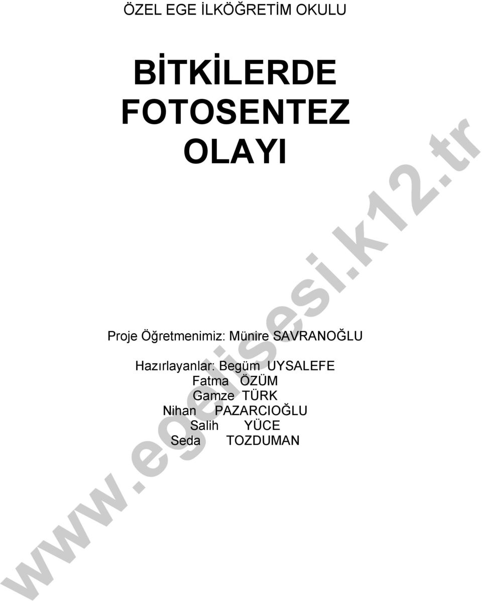 SAVRANOĞLU Hazırlayanlar: Begüm UYSALEFE Fatma