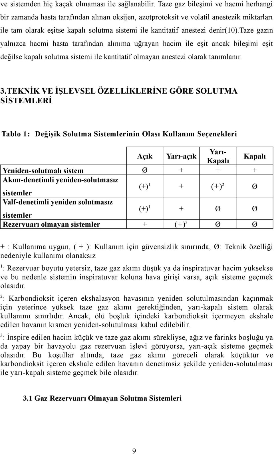 denir(10).taze gazın yalnızca hacmi hasta tarafından alınıma uğrayan hacim ile eşit ancak bileşimi eşit değilse kapalı solutma sistemi ile kantitatif olmayan anestezi olarak tanımlanır. 3.