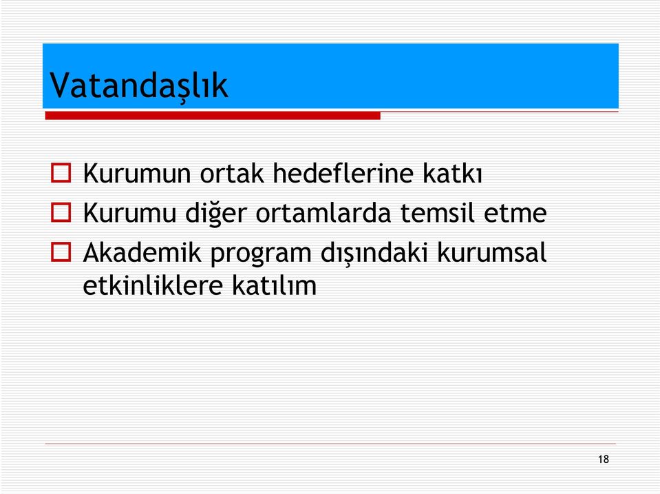 ortamlarda temsil etme Akademik