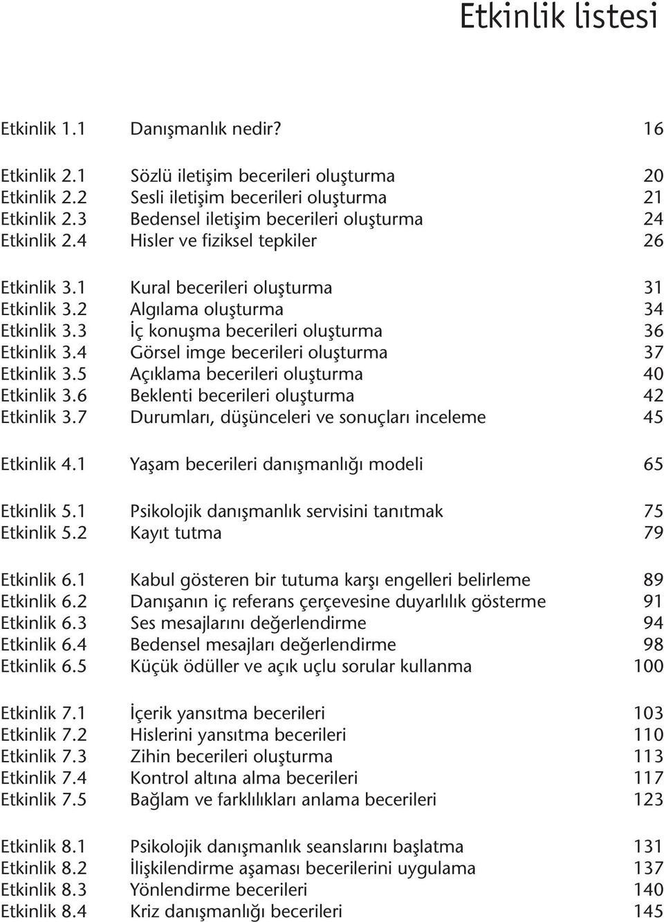 3 İç konuşma becerileri oluşturma 36 Etkinlik 3.4 Görsel imge becerileri oluşturma 37 Etkinlik 3.5 Açıklama becerileri oluşturma 40 Etkinlik 3.6 Beklenti becerileri oluşturma 42 Etkinlik 3.