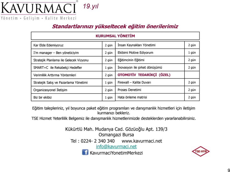 Duvarı Organizasyonel İletişim Proses Denetimi Biz bir ekibiz Hata önleme matrisi Eğitim talepleriniz, yıl boyunca paket eğitim programları ve danışmanlık hizmetleri için iletişim kurmanızı bekleriz.