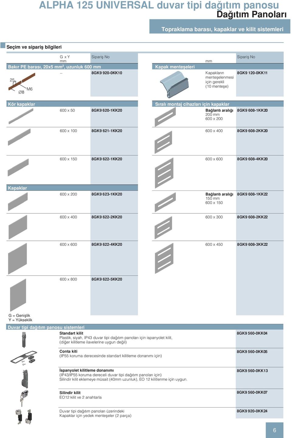 600 x 200 8GK9 608-1KK20 600 x 100 8GK9 621-1KK20 600 x 400 8GK9 608-2KK20 600 x 150 8GK9 622-1KK20 600 x 600 8GK9 608-4KK20 Kapaklar 600 x 200 8GK9 623-1KK20 Ba lant aral 150 mm 600 x 150 8GK9