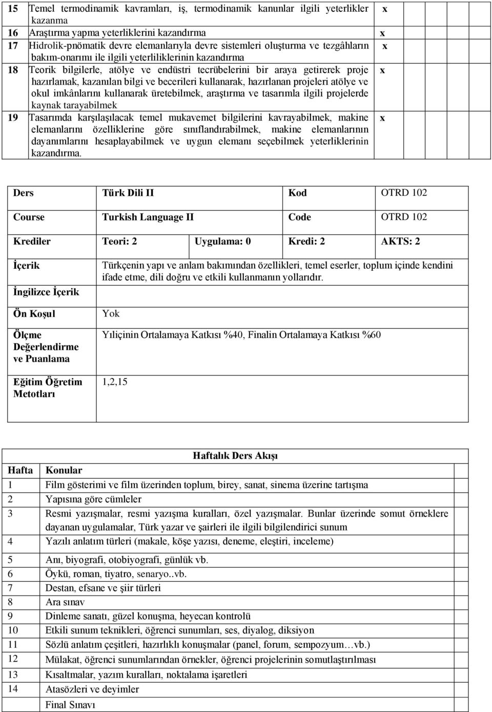 hazırlanan projeleri atölye ve okul imkânlarını kullanarak üretebilmek, araştırma ve tasarımla ilgili projelerde kaynak tarayabilmek 9 Tasarımda karşılaşılacak temel mukavemet bilgilerini