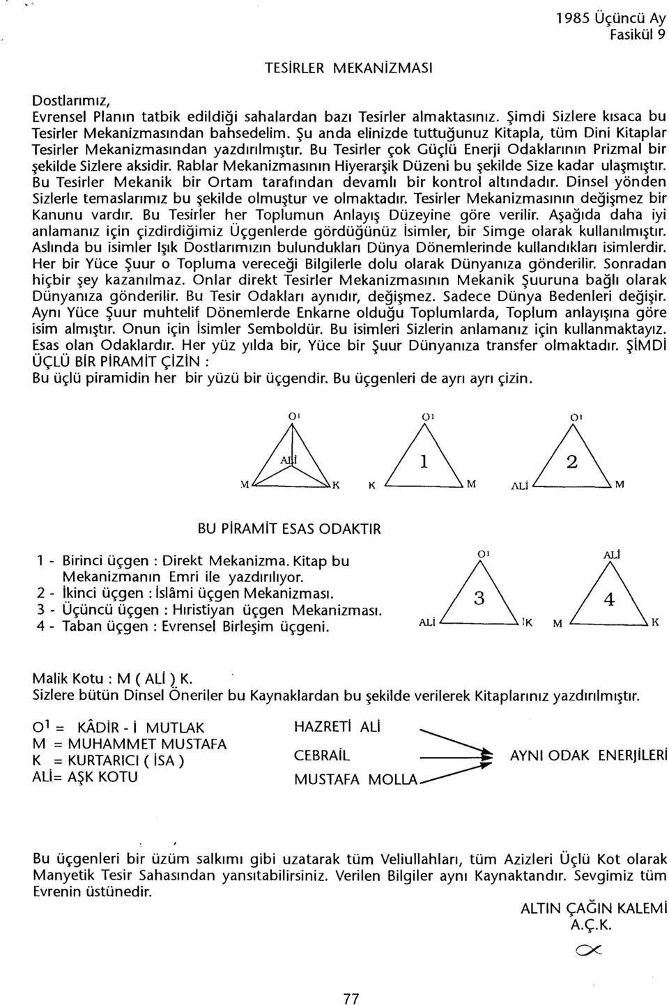 Rablar Mekanizmasinin Hiyerarsik Düzeni bu sekilde Size kadar ulasmistir. Bu Tesirler Mekanik bir Ortam tarafindan devamli bir kontrol altindadir.