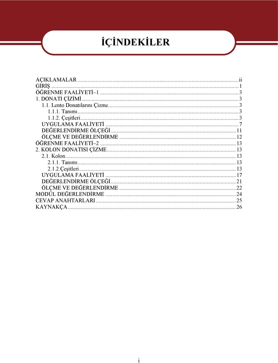 ..13 2. KOLON DONATISI ÇİZME...13 2.1. Kolon...13 2.1.1. Tanımı...13 2.1.2.Çeşitleri...13 UYGULAMA FAALİYETİ.