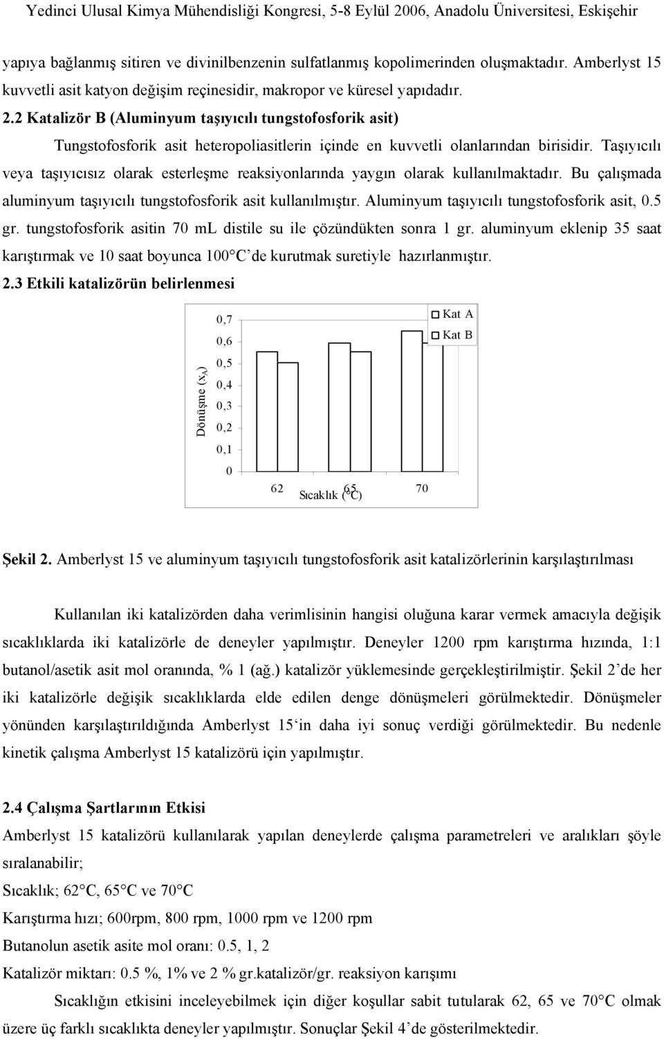 Taşıyıcılı veya taşıyıcısız olarak esterleşme reaksiyonlarında yaygın olarak kullanılmaktadır. u çalışmada aluminyum taşıyıcılı tungstofosforik asit kullanılmıştır.