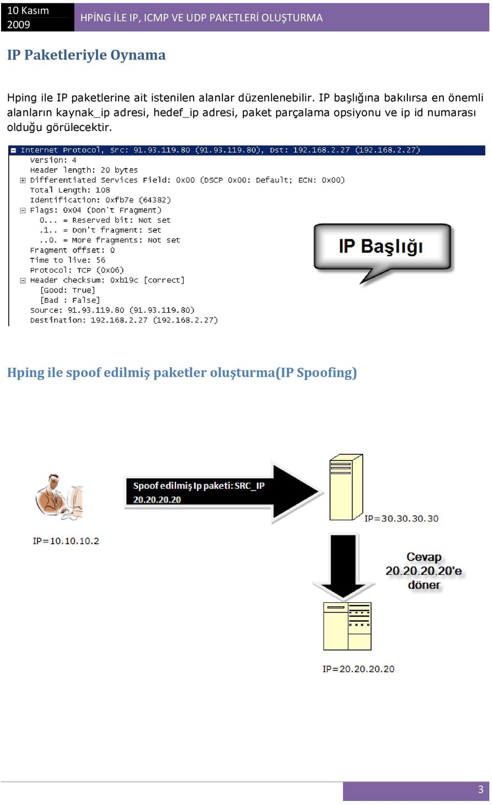 IP başlığına bakılırsa en önemli alanların kaynak_ip adresi, hedef_ip