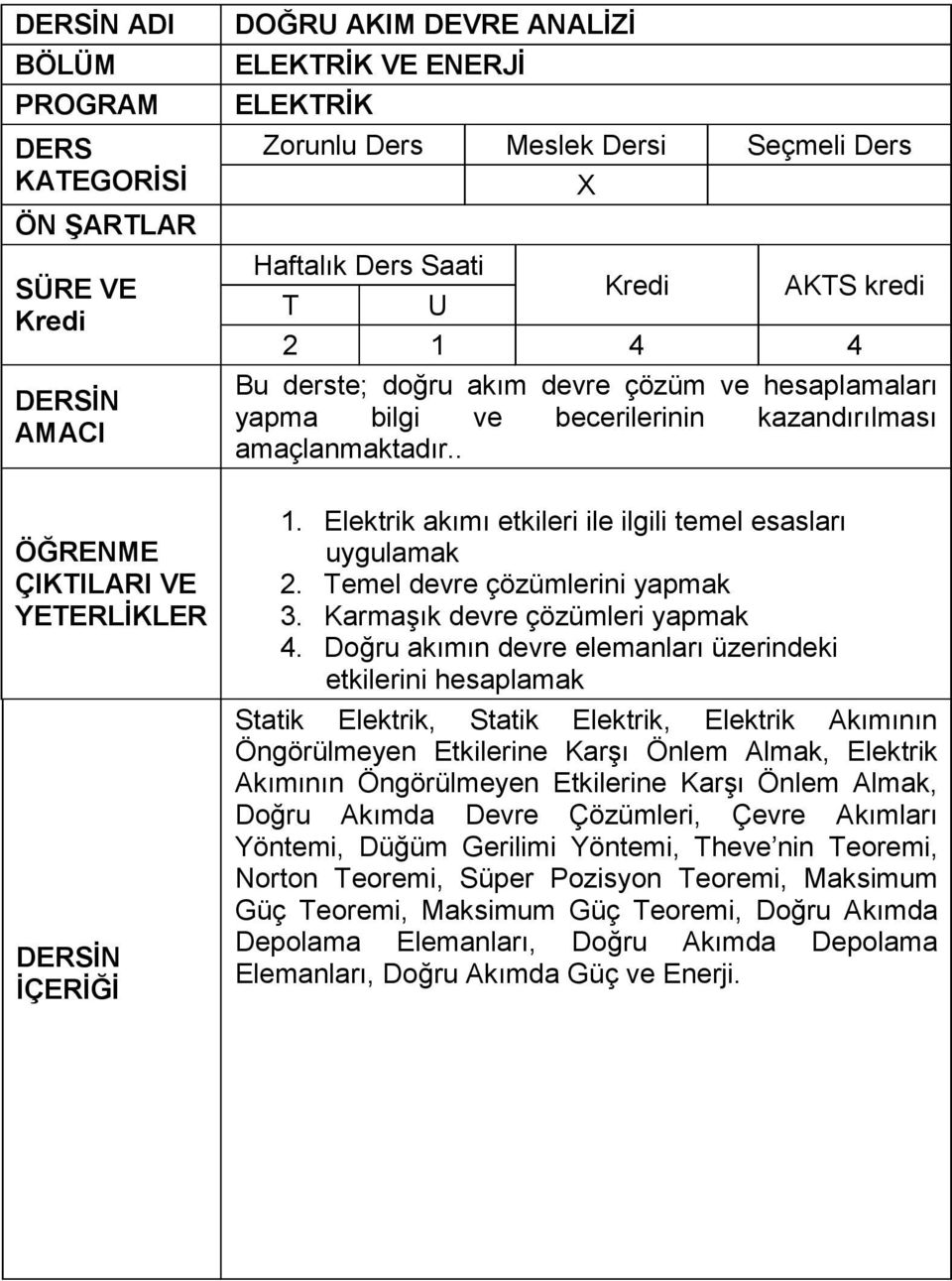 Doğru akımın devre elemanları üzerindeki etkilerini hesaplamak Statik Elektrik, Statik Elektrik, Elektrik Akımının Öngörülmeyen Etkilerine Karşı Önlem Almak, Elektrik Akımının Öngörülmeyen