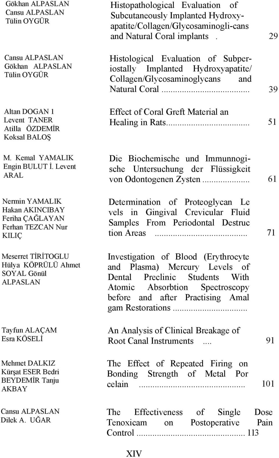 Bedri BEYDEMİR Tanju AKBAY Histopathological Evaluation of Subcutaneously Implanted Hydroxyapatite/Collagen/Glycosaminogli-cans and Natural Coral implants.