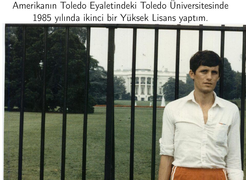 Üniversitesinde 1985