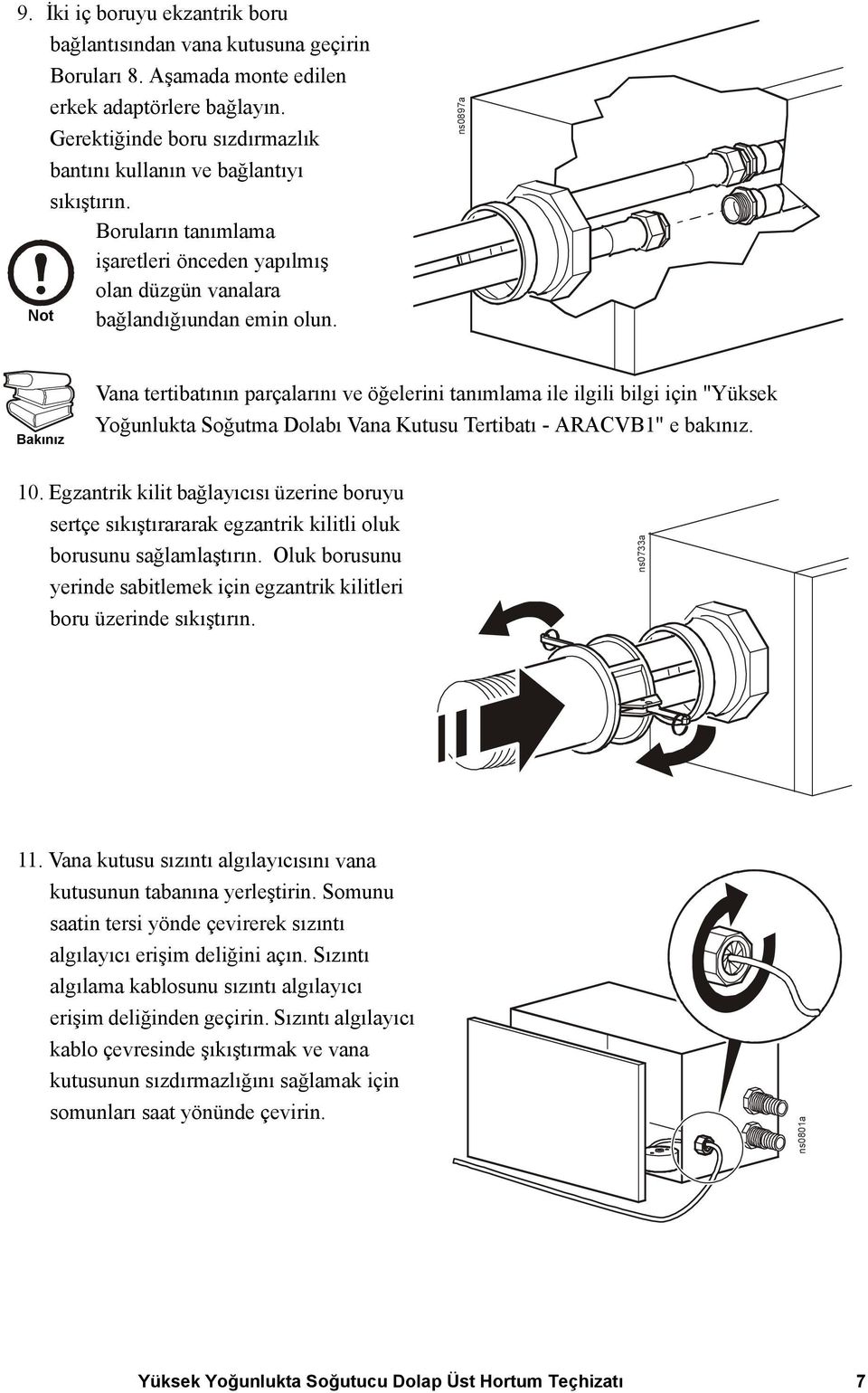 ns0897a See Bakınız also Vana tertibatının parçalarını ve öğelerini tanımlama ile ilgili bilgi için "Yüksek Yoğunlukta Soğutma Dolabı Vana Kutusu Tertibatı - ARACVB1" e bakınız. 10.