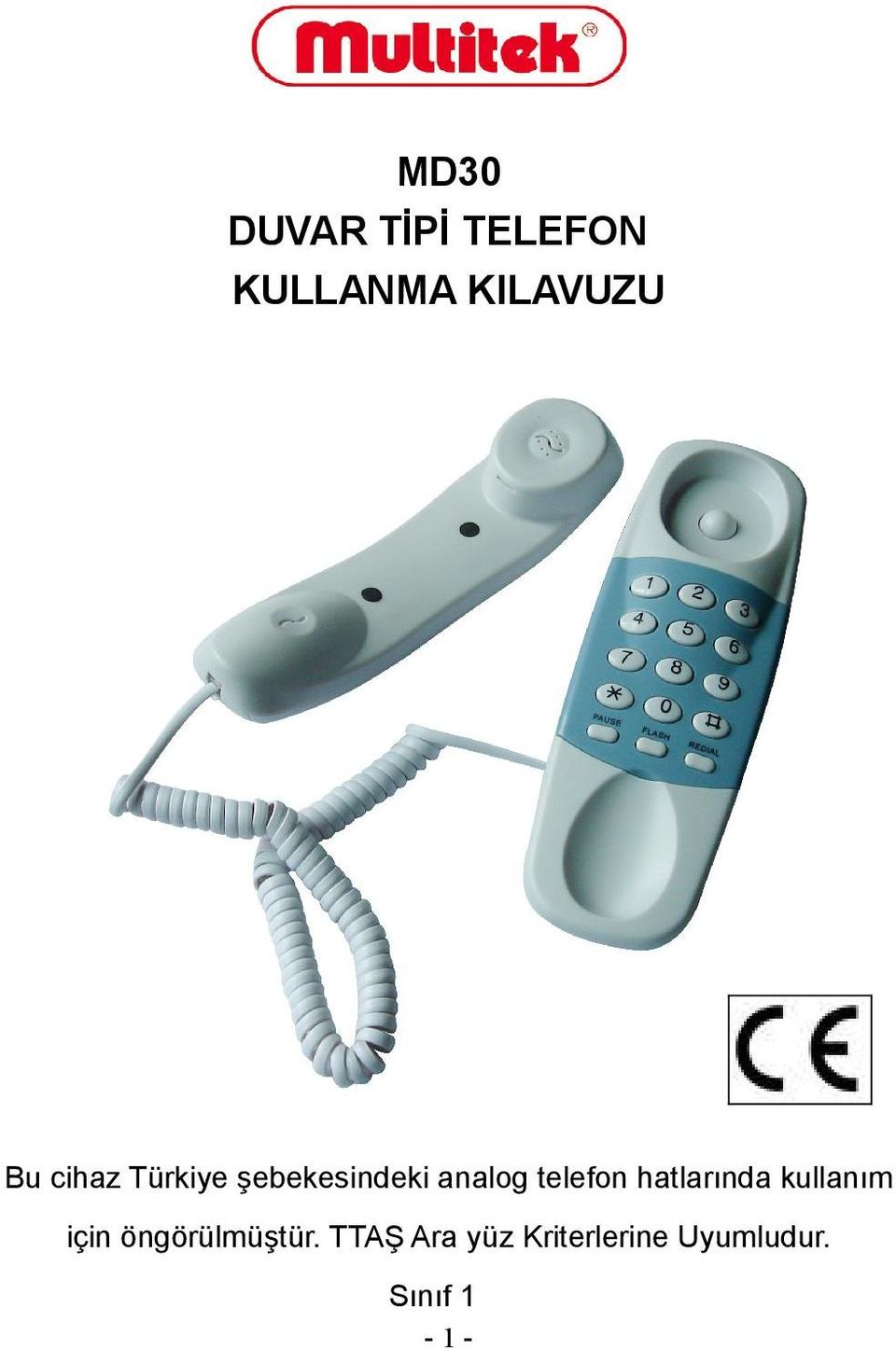 MD30 DUVAR TİPİ TELEFON KULLANMA KILAVUZU - PDF Ücretsiz indirin