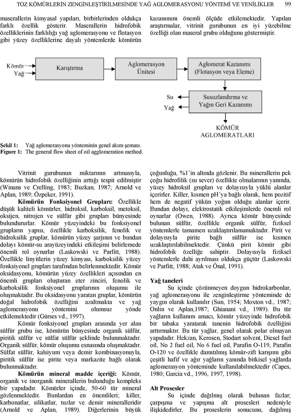 Yapılan araştırmalar, vitrinit gurubunun en iyi yüzebilme özelliği olan maseral grubu olduğunu göstermiştir.