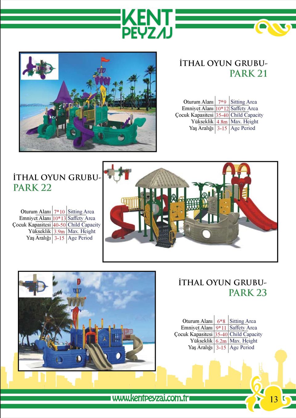 8m 3-5 İTHAL OYUN GRUBU- PARK Oturum Alanı