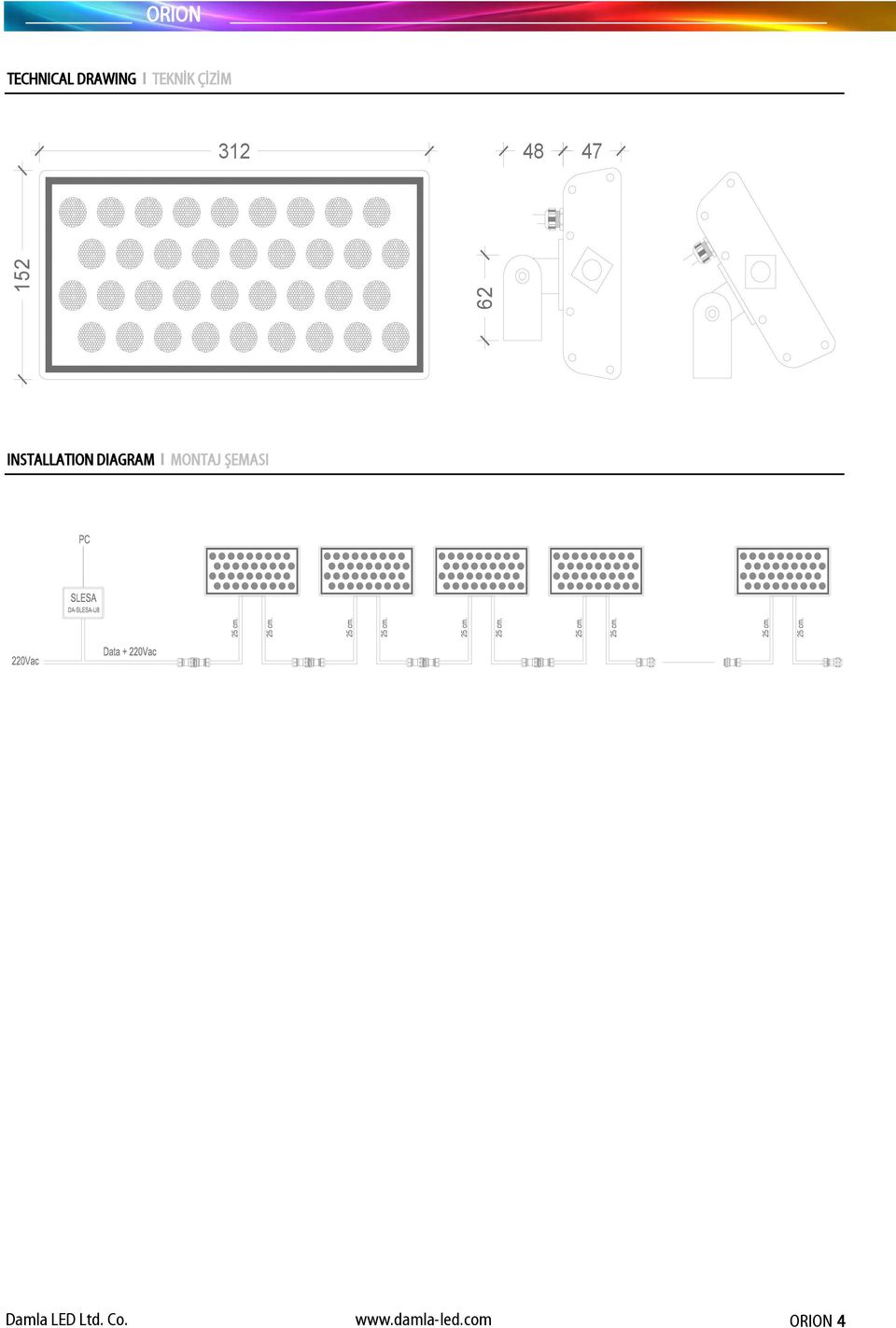 DIAGRAM І MONTAJ ŞEMASI Damla