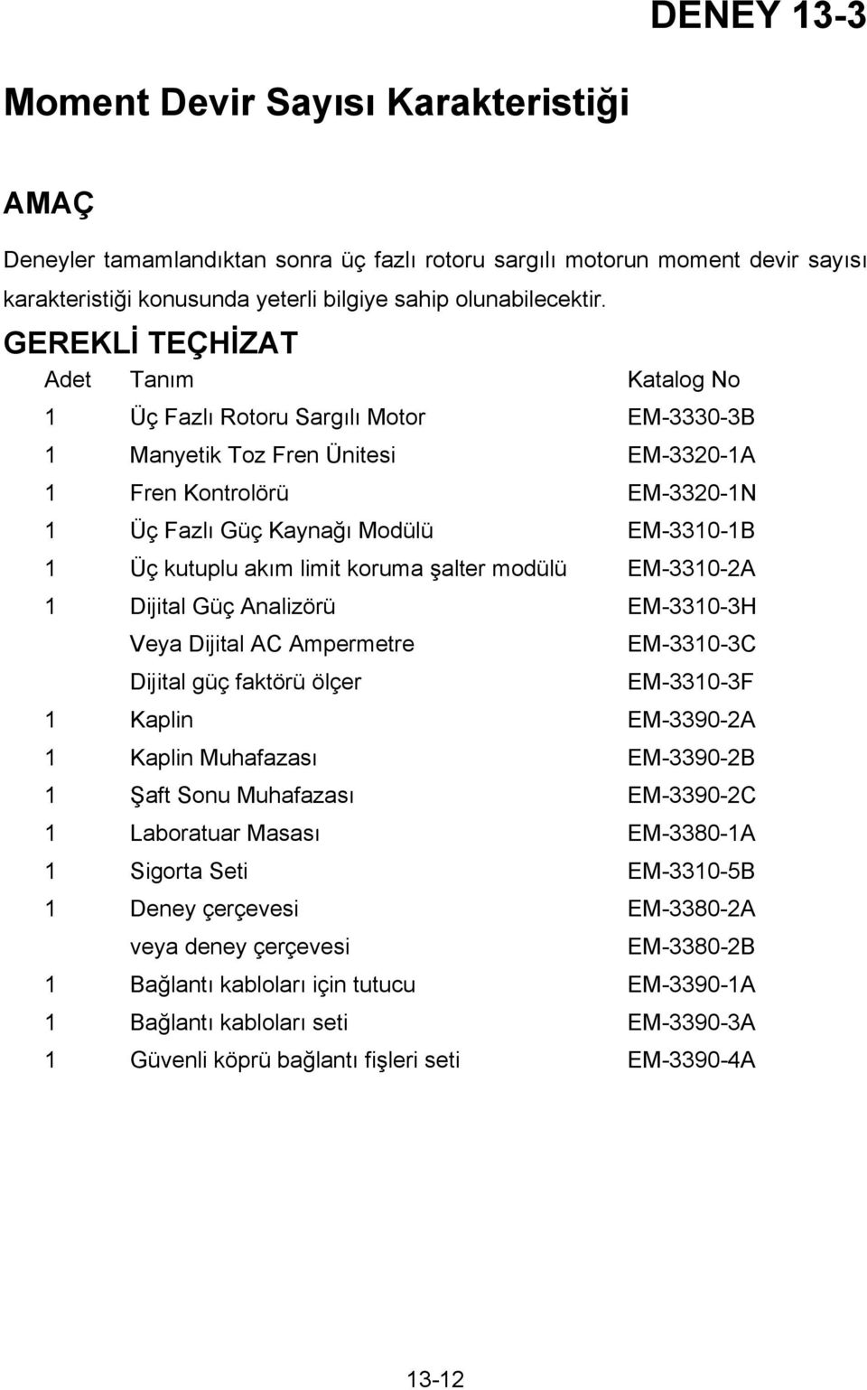 kutuplu akım limit koruma şalter modülü EM-3310-2A 1 Dijital Güç Analizörü EM-3310-3H Veya Dijital AC Ampermetre EM-3310-3C Dijital güç faktörü ölçer EM-3310-3F 1 Kaplin EM-3390-2A 1 Kaplin