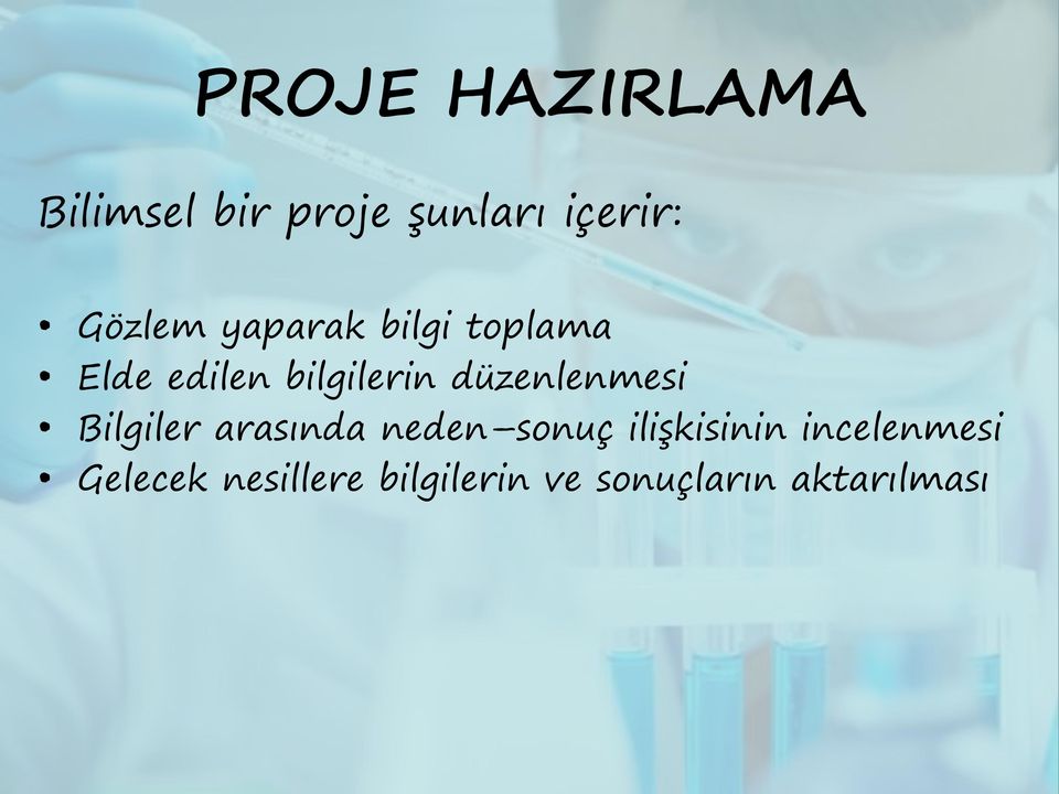 düzenlenmesi Bilgiler arasında neden sonuç ilişkisinin