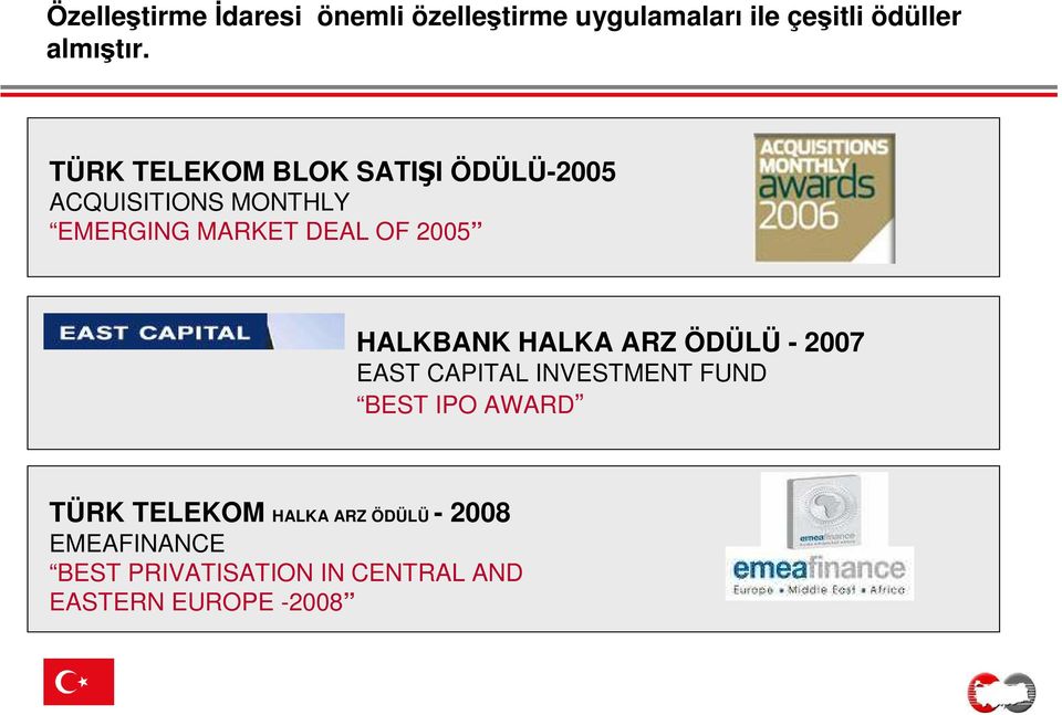 HALKBANK HALKA ARZ ÖDÜLÜ - 2007 EAST CAPITAL INVESTMENT FUND BEST IPO AWARD TÜRK