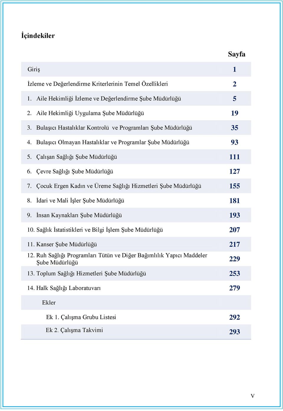 Çevre Sağlığı ġube Müdürlüğü 127 7. Çocuk Ergen Kadın ve Üreme Sağlığı Hizmetleri ġube Müdürlüğü 155 8. Ġdari ve Mali ĠĢler ġube Müdürlüğü 181 9. Ġnsan Kaynakları ġube Müdürlüğü 193 10.