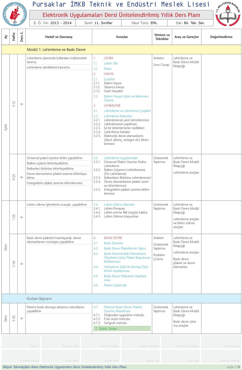 2.1. Lehimlenecek yerin temizlenmesi 3.2.2. Lehimlemenin yapılması 3.2.3. İyi bir lehimlemenin özellikleri 3.2.4. Lehimleme hataları 3.2.5. Elektronik devre elamanlarını (diyot, direnç, entegre vb.