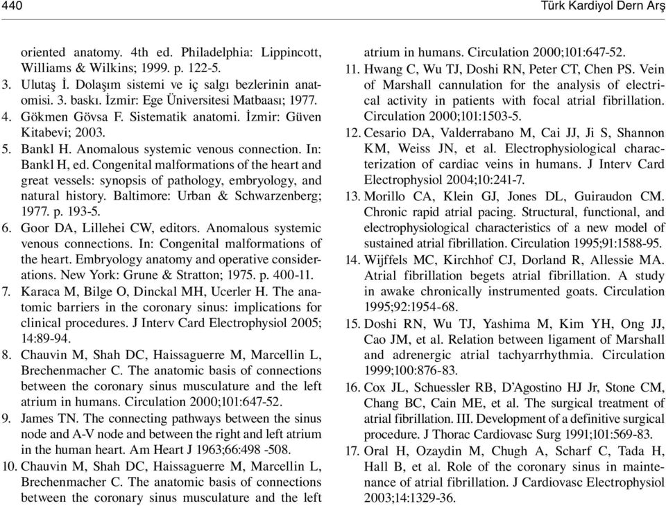 Congenital malformations of the heart and great vessels: synopsis of pathology, embryology, and natural history. Baltimore: Urban & Schwarzenberg; 1977. p. 193-5. 6. Goor DA, Lillehei CW, editors.