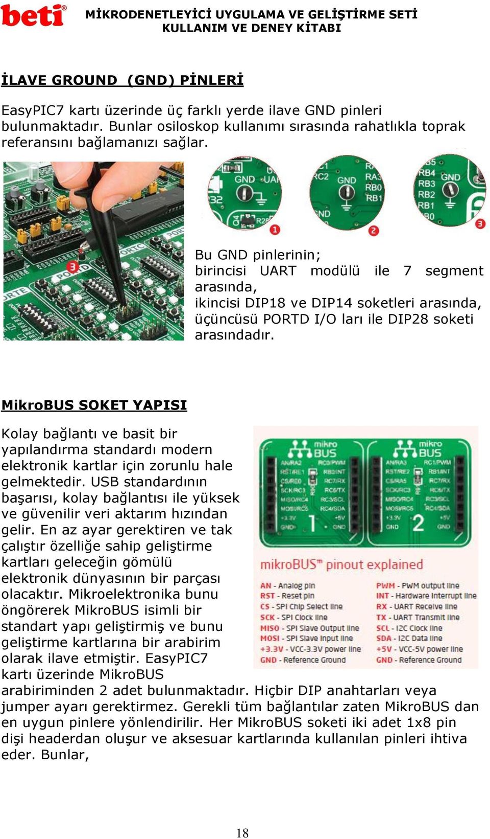 MikroBUS SOKET YAPISI Kolay bağlantı ve basit bir yapılandırma standardı modern elektronik kartlar için zorunlu hale gelmektedir.