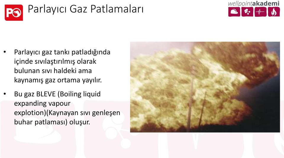 kaynamış gaz ortama yayılır.