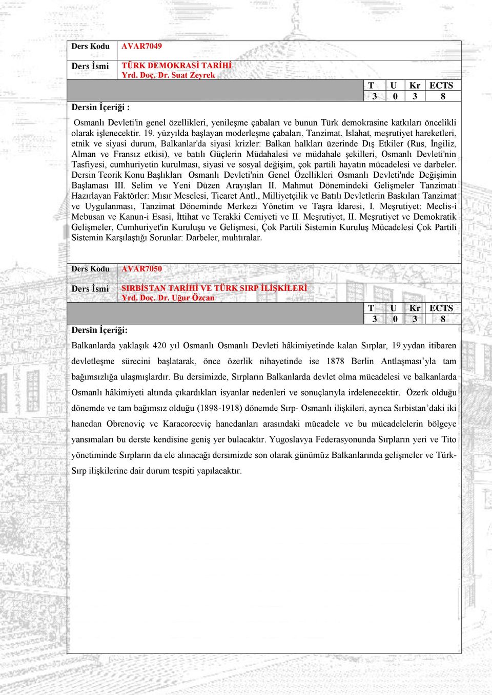 Fransız etkisi), ve batılı Güçlerin Müdahalesi ve müdahale şekilleri, Osmanlı Devleti'nin Tasfiyesi, cumhuriyetin kurulması, siyasi ve sosyal değişim, çok partili hayatın mücadelesi ve darbeler.