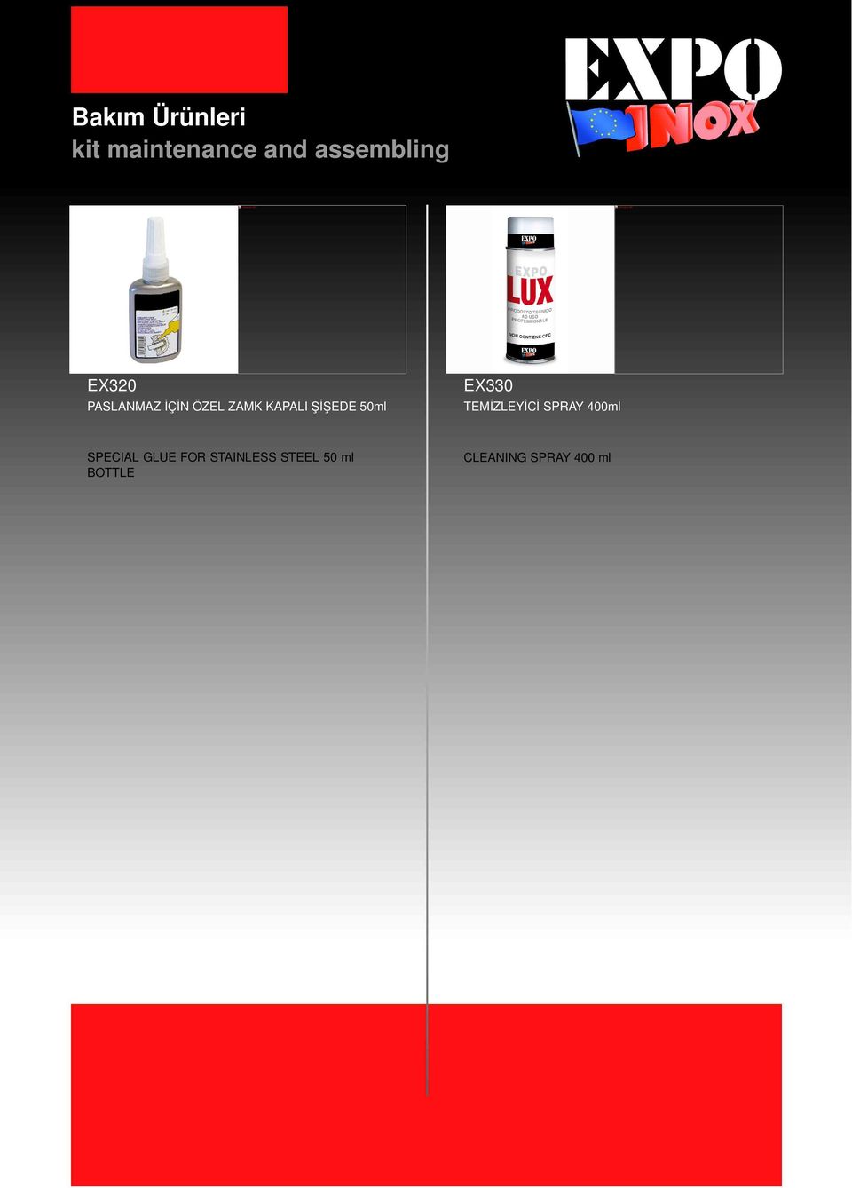 ZAMK KAPALI ŞİŞEDE 50ml EX330 TEMİZLEYİCİ SPRAY 400ml