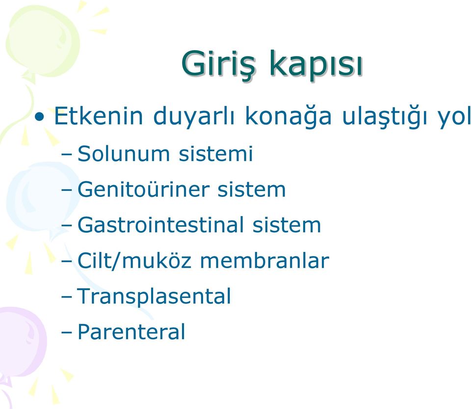 Genitoüriner sistem Gastrointestinal