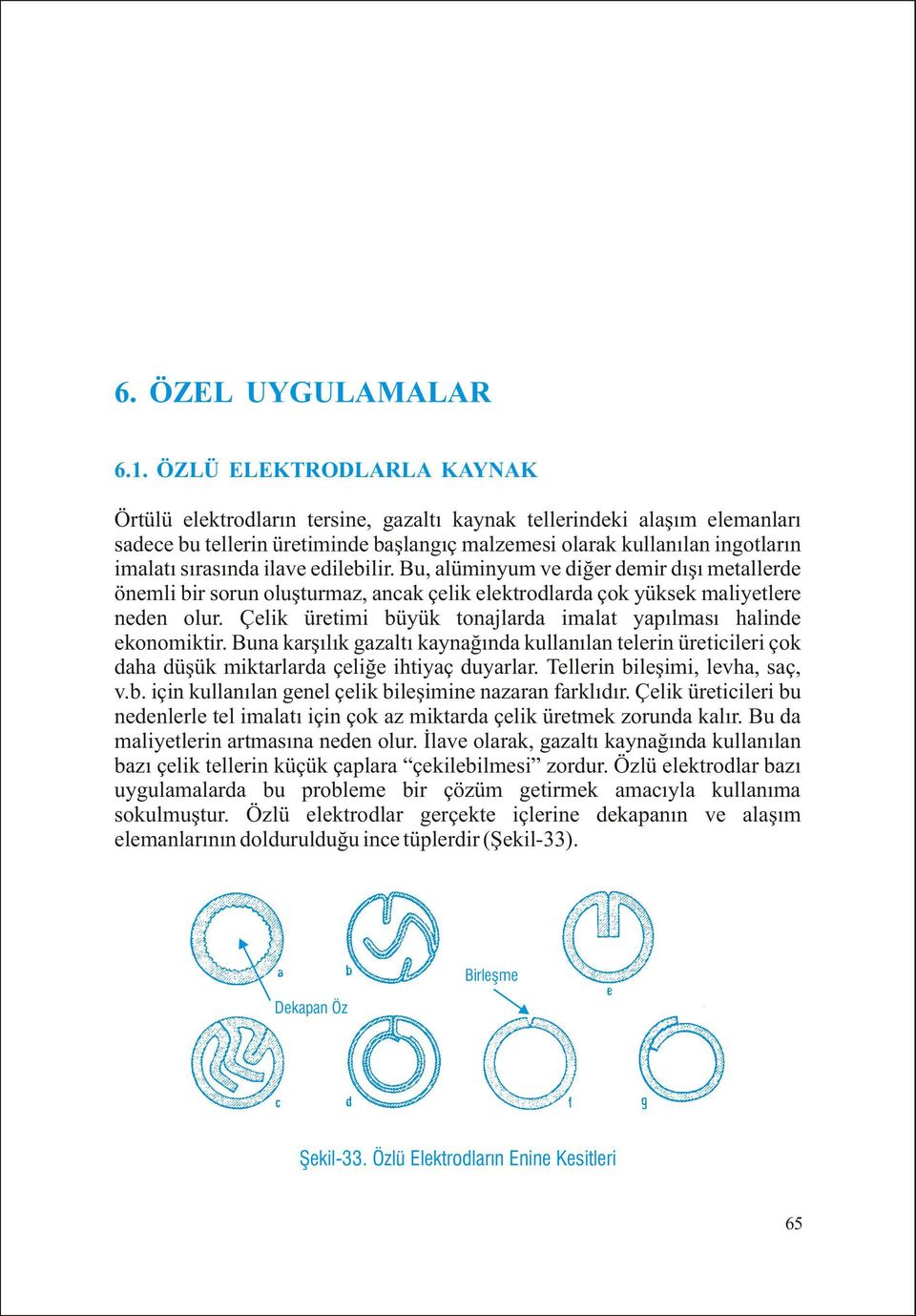 sýrasýnda ilave edilebilir. Bu, alüminyum ve diðer demir dýþý metallerde önemli bir sorun oluþturmaz, ancak çelik elektrodlarda çok yüksek maliyetlere neden olur.