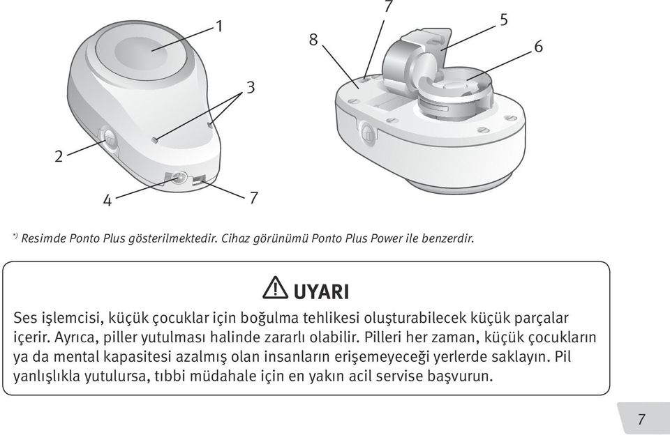 Ayrıca, piller yutulması halinde zararlı olabilir.