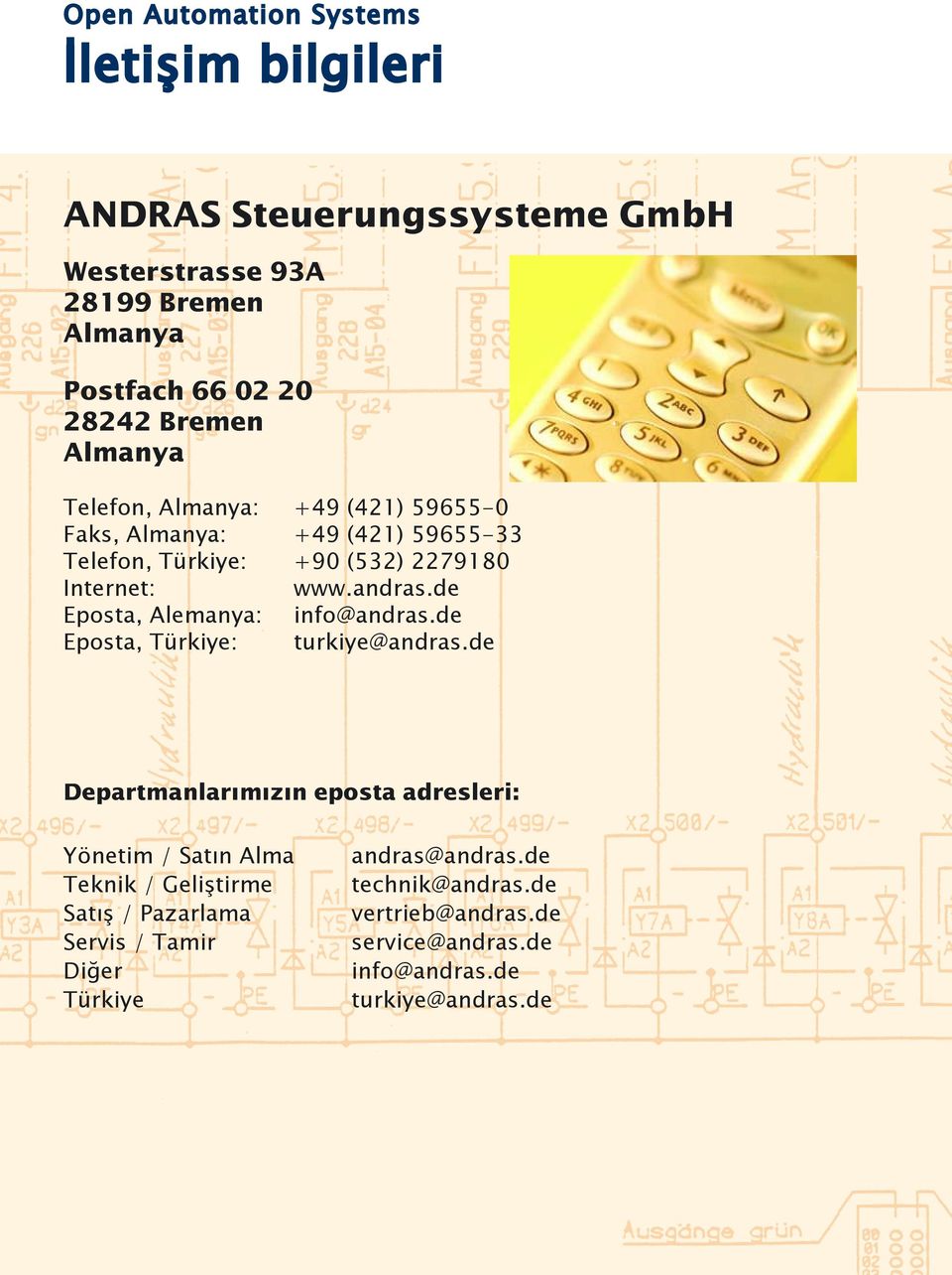 de Eposta, Alemanya: info@andras.de Eposta, Türkiye: turkiye@andras.