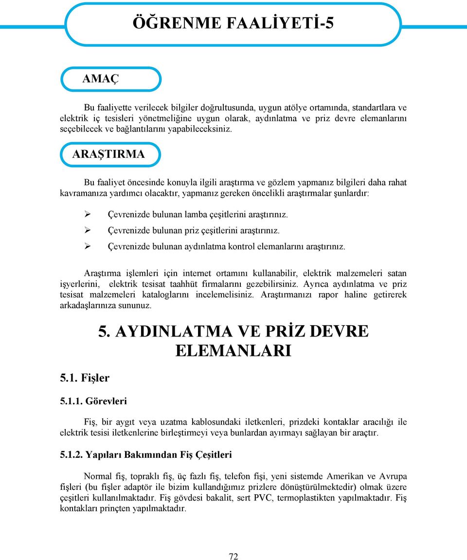 ARAŞTIRMA Bu faaliyet öncesinde konuyla ilgili araştırma ve gözlem yapmanız bilgileri daha rahat kavramanıza yardımcı olacaktır, yapmanız gereken öncelikli araştırmalar şunlardır: Çevrenizde bulunan