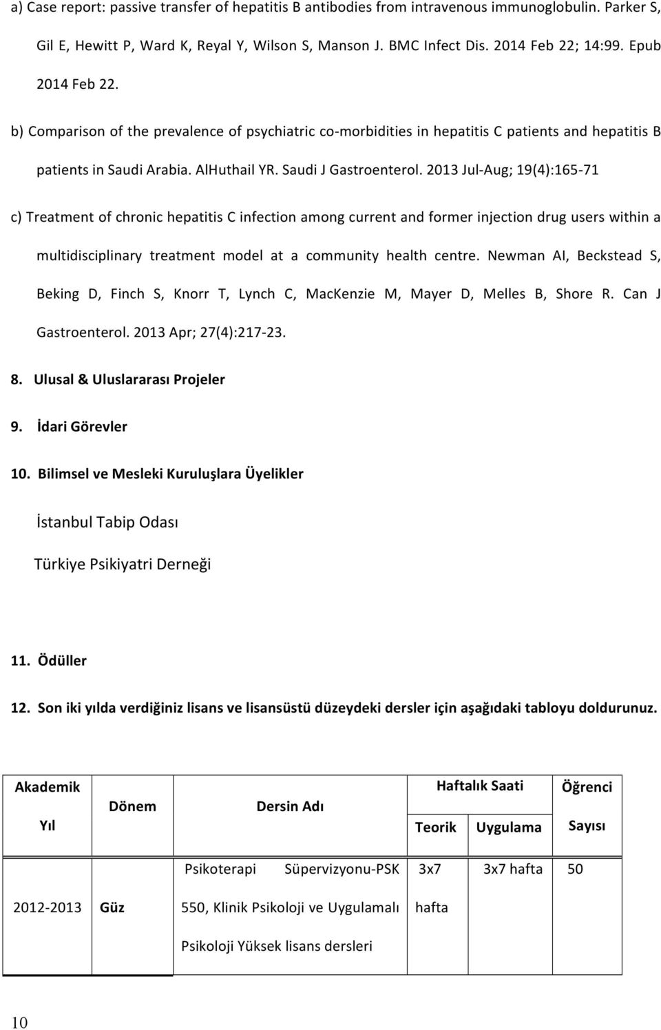 2013 Jul- Aug; 19(4):165-71 c) Treatment of chronic hepatitis C infection among current and former injection drug users within a multidisciplinary treatment model at a community health centre.