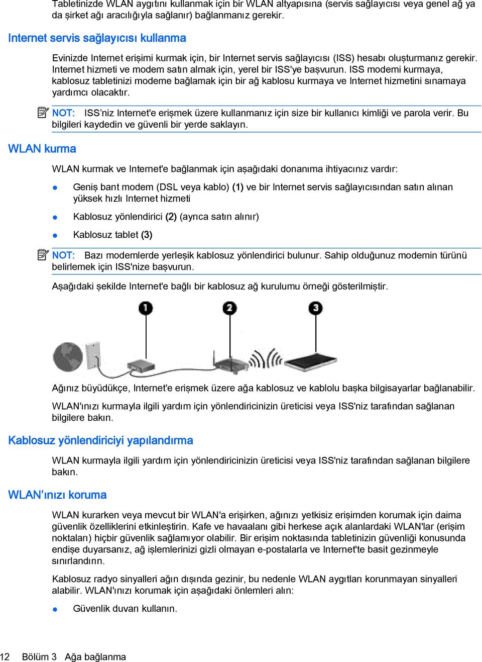 Internet hizmeti ve modem satın almak için, yerel bir ISS'ye başvurun.