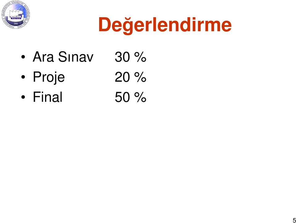 Final 50 %