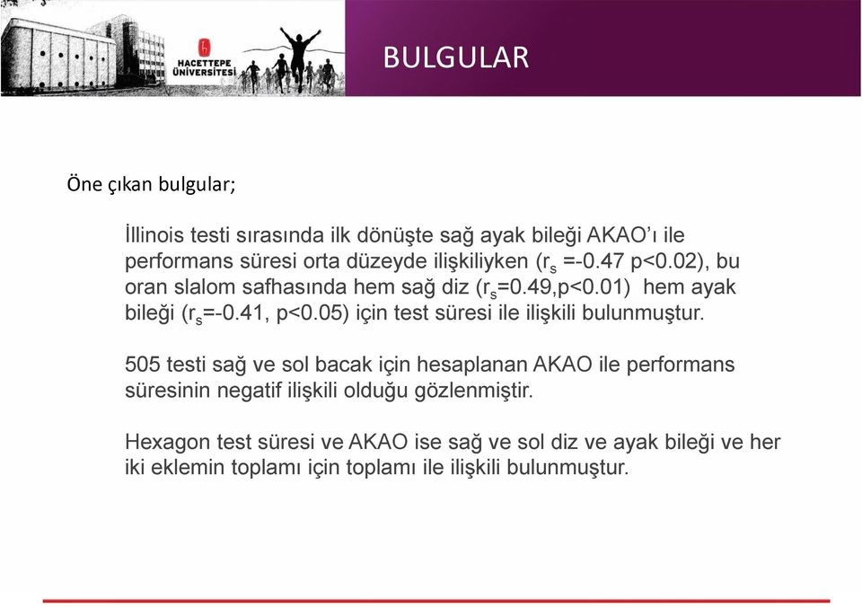 05) için test süresi ile ilişkili bulunmuştur.