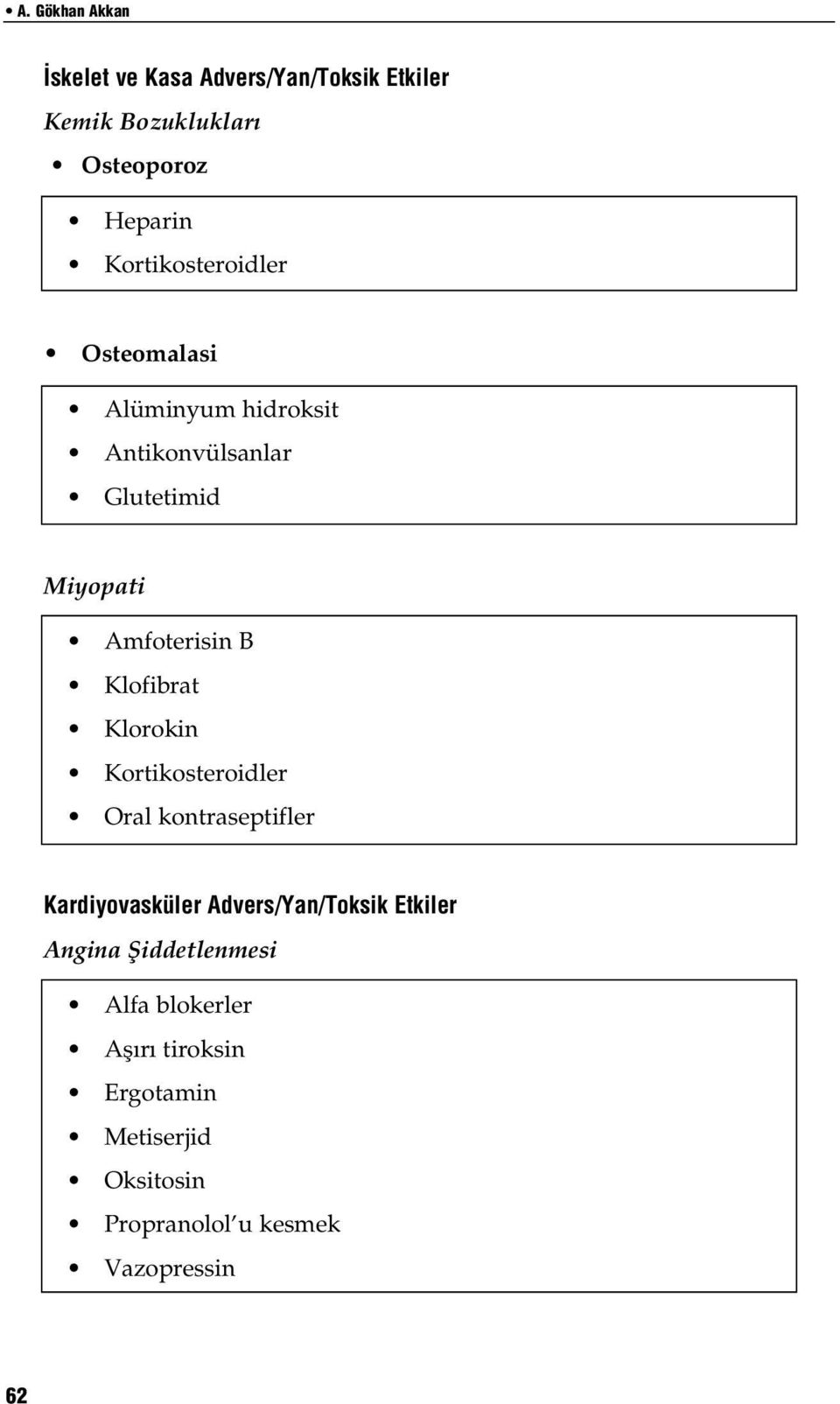 Klofibrat Klorokin Kortikosteroidler Oral kontraseptifler Kardiyovasküler Advers/Yan/Toksik Etkiler