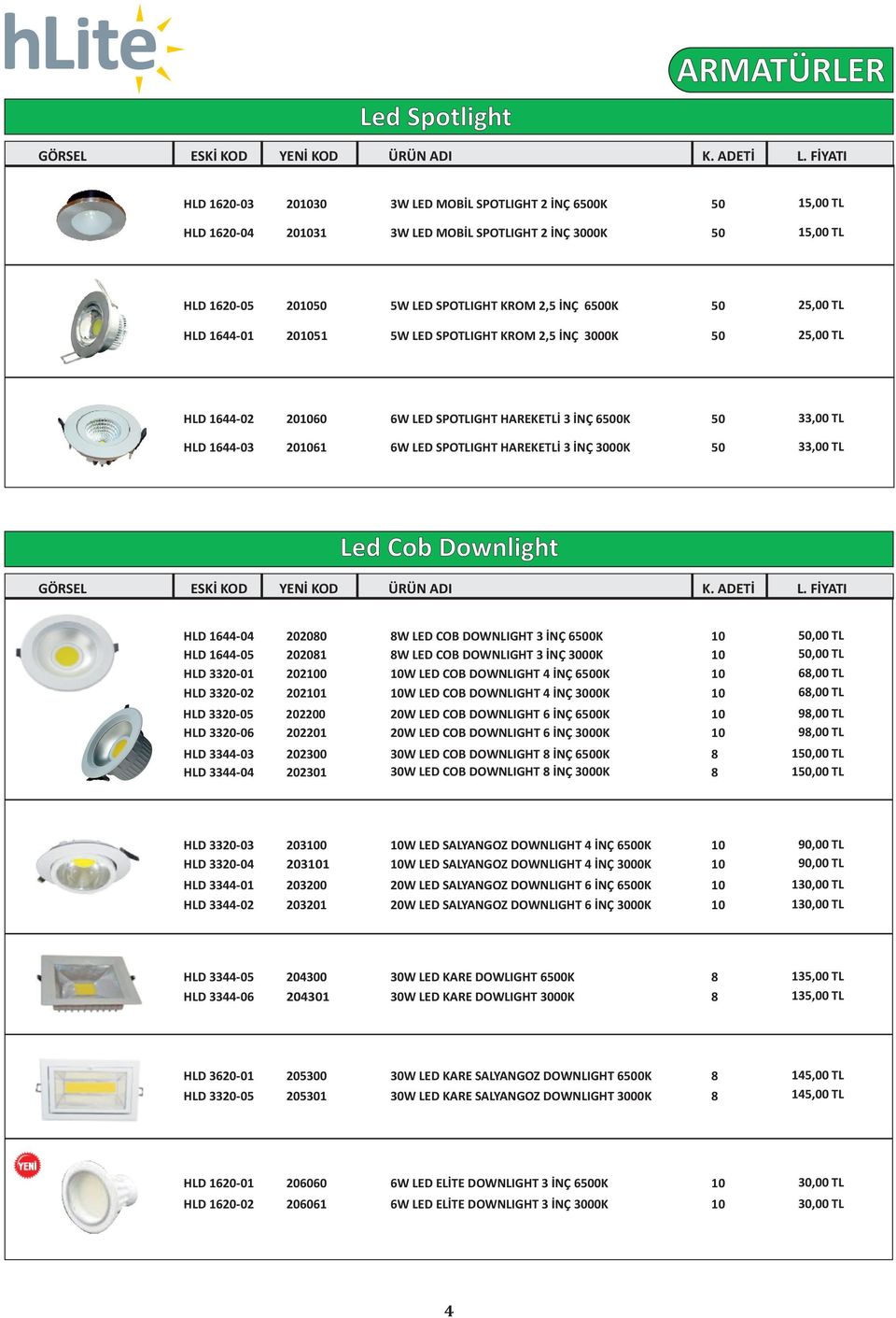 HLD 330-0 HLD 330-0 HLD 330-05 HLD 330-0 HLD 33-03 HLD 33-0 0080 008 00 0 000 00 0300 030 8W LED COB DOWNLIGHT 3 İNÇ 500K 8W LED COB DOWNLIGHT 3 İNÇ 3000K W LED COB DOWNLIGHT İNÇ 500K W LED COB