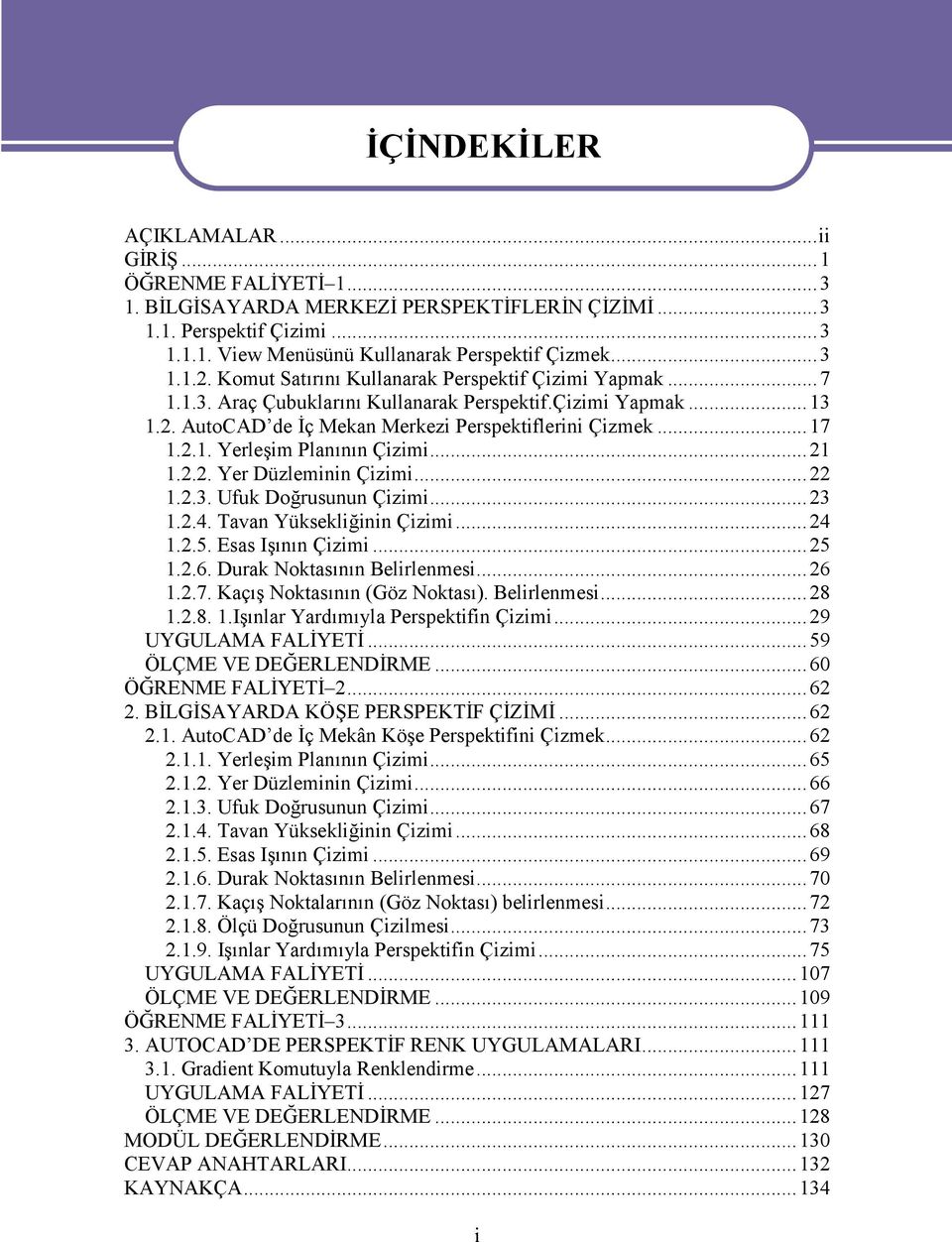 ..21 1.2.2. Yer Düzleminin Çizimi...22 1.2.3. Ufuk Doğrusunun Çizimi...23 1.2.4. Tavan Yüksekliğinin Çizimi...24 1.2.5. Esas Işının Çizimi...25 1.2.6. Durak Noktasının Belirlenmesi...26 1.2.7.