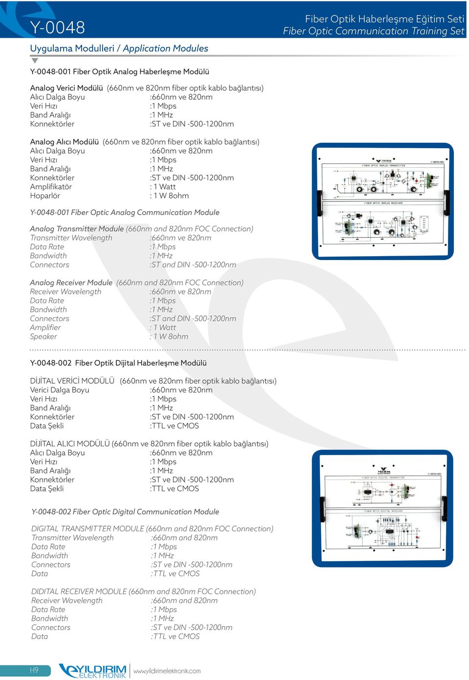 DIN -500-1200nm Analog Receiver Module (660nm and 820nm FOC Connection) Receiver Wavelength :ST and DIN -500-1200nm Amplifier : 1 Watt Speaker : 1 W 8ohm Y-0048-002 Fiber Optik Dijital Haberleşme