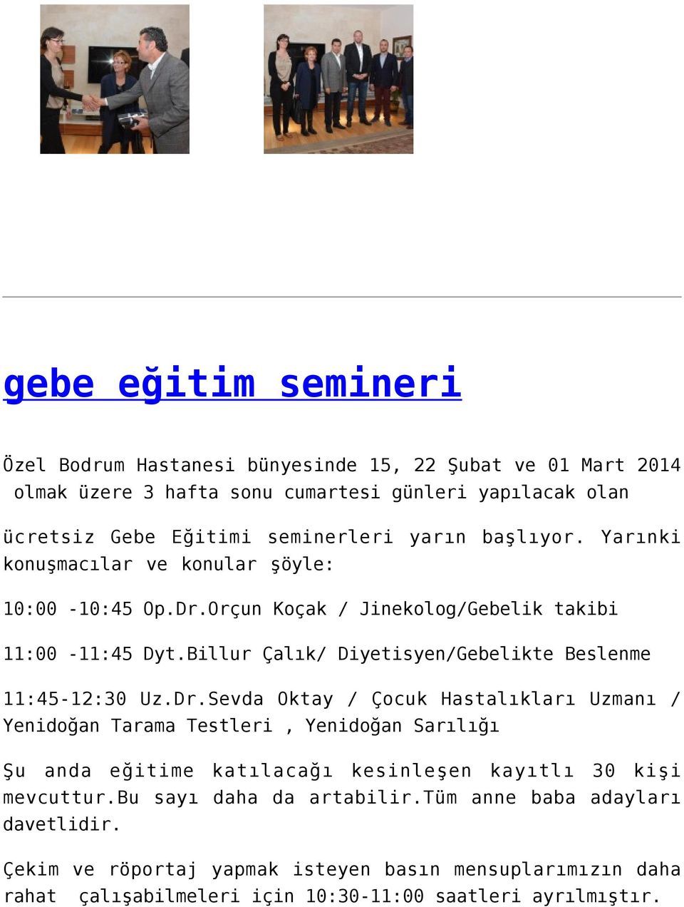 Billur Çalık/ Diyetisyen/Gebelikte Beslenme 11:45-12:30 Uz.Dr.