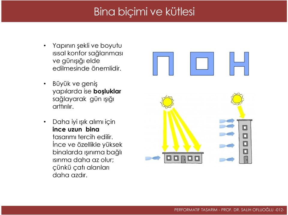 Büyük ve geniş yapılarda ise boşluklar sağlayarak gün ışığı arttırılır.