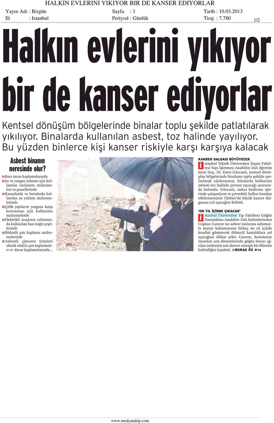 Birgün Sayfa : 1 Ili : Istanbul
