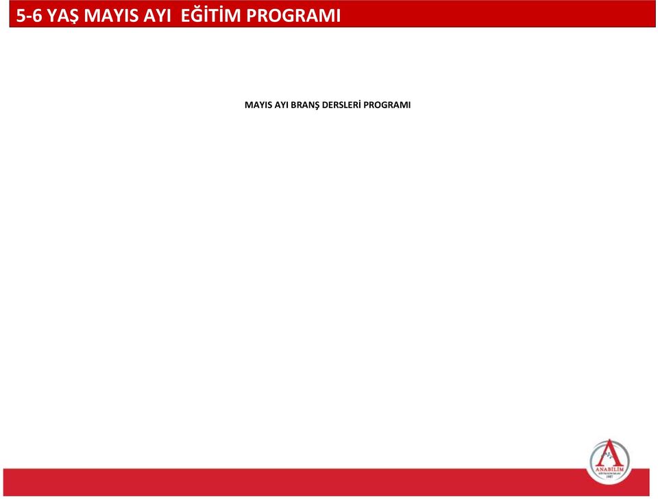 PROGRAMI MAYIS