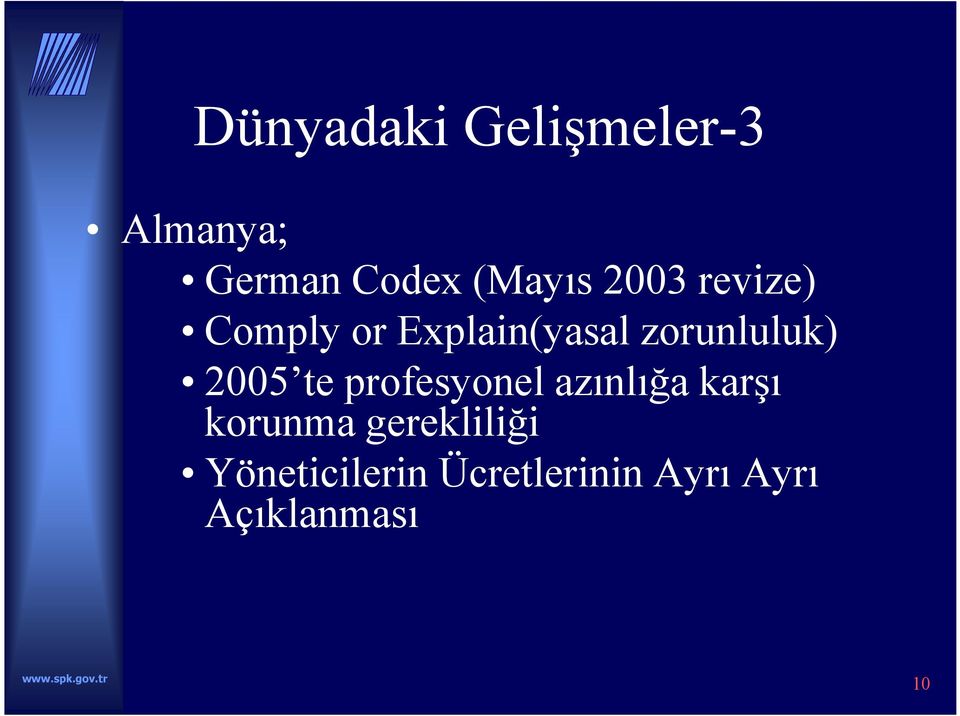 2005 te profesyonel azınlığa karşı korunma