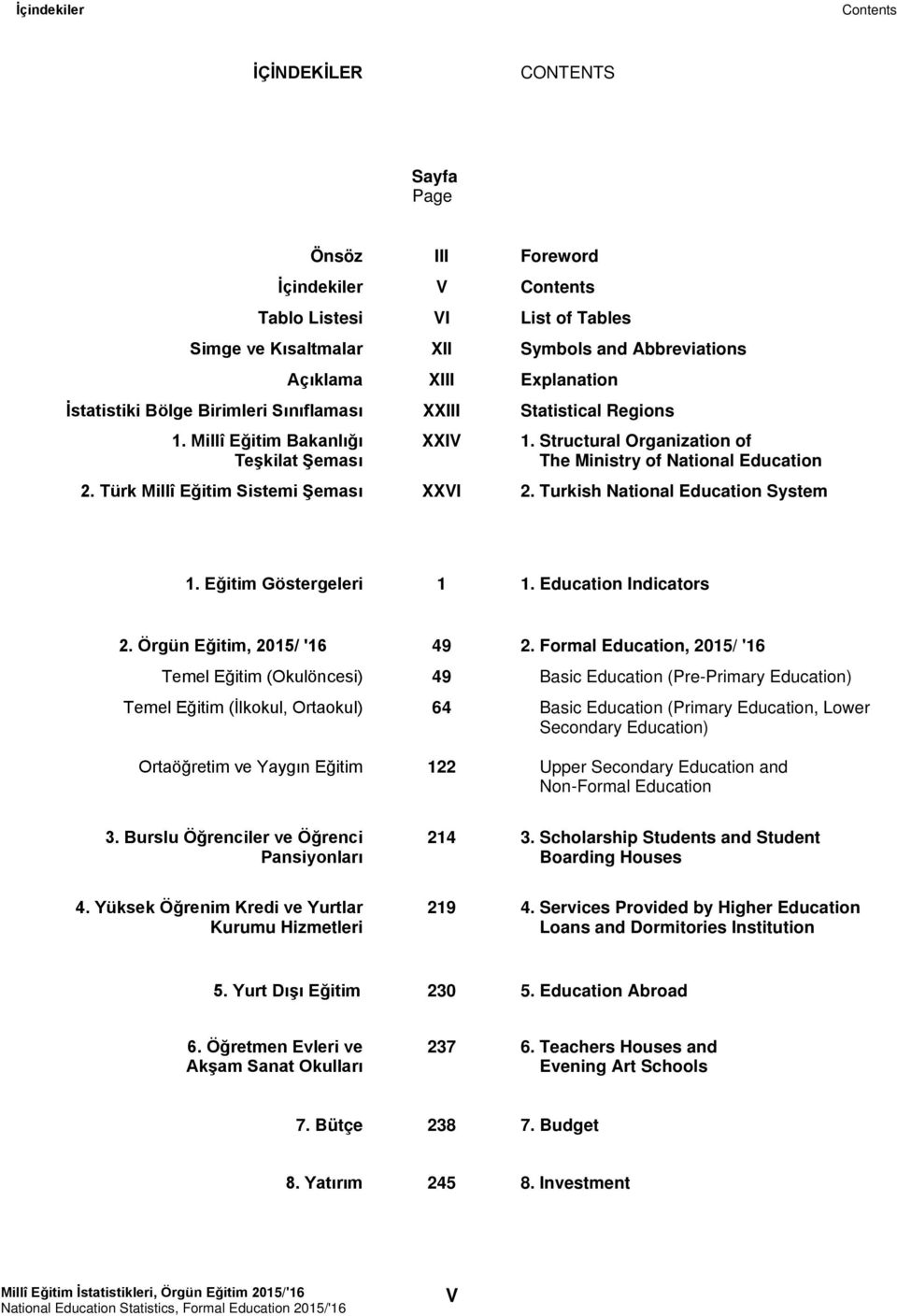 Türk Millî Eğitim Sistemi Şeması XXVI 2. Turkish National Education System 1. Eğitim Göstergeleri 1 1. Education Indicators 2. Örgün Eğitim, 2015/ '16 49 2.