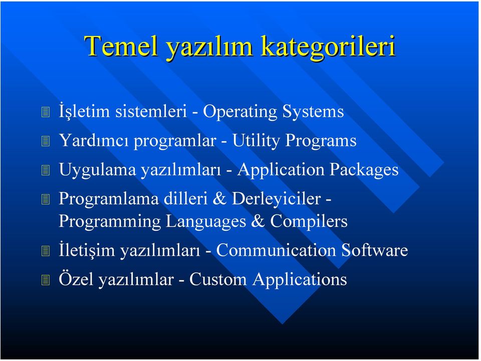 Programlama dilleri & Derleyiciler - Programming Languages & Compilers